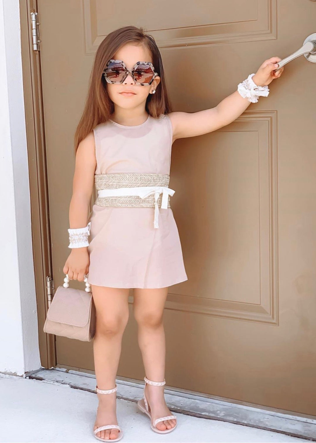 Kid's Aria Nude Sandals - STYLED BY ALX COUTUREKid's shoes