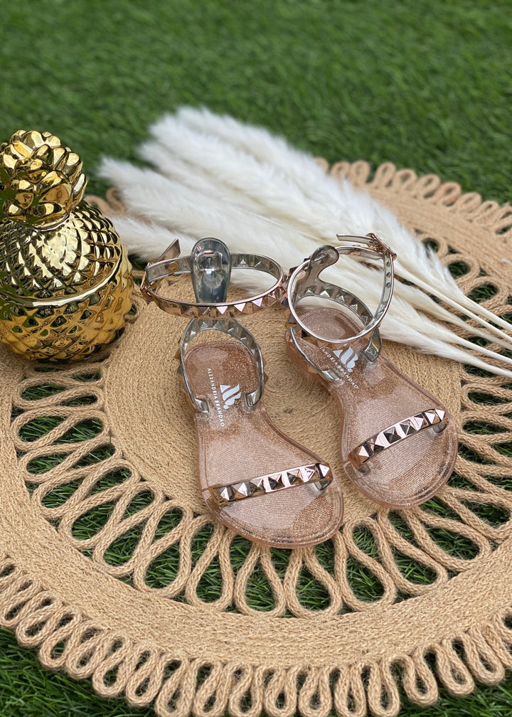 Kid's Aria Rose Gold Sandals - STYLED BY ALX COUTUREKid's Shoes