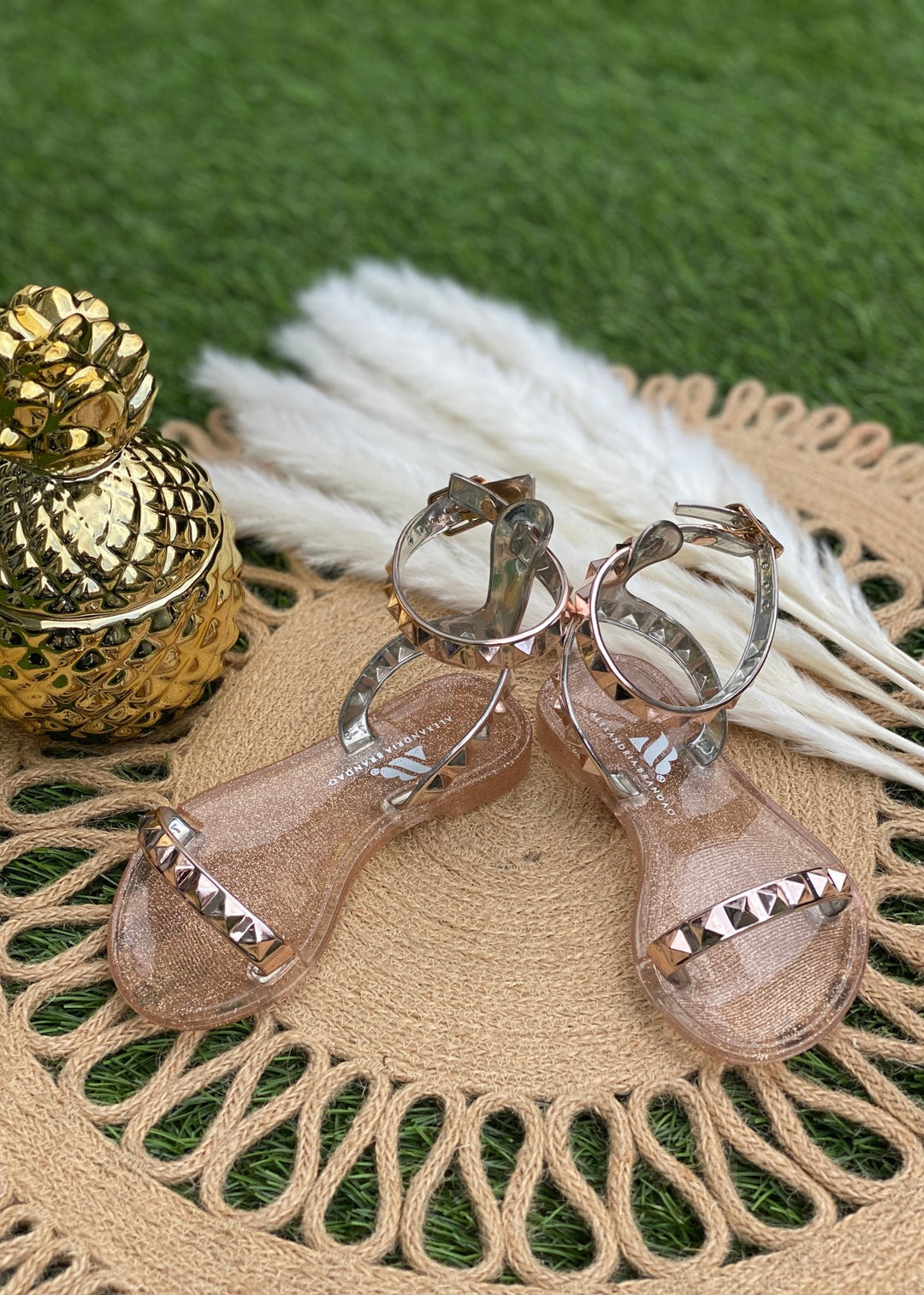 Kid's Aria Rose Gold Sandals - STYLED BY ALX COUTUREKid's Shoes