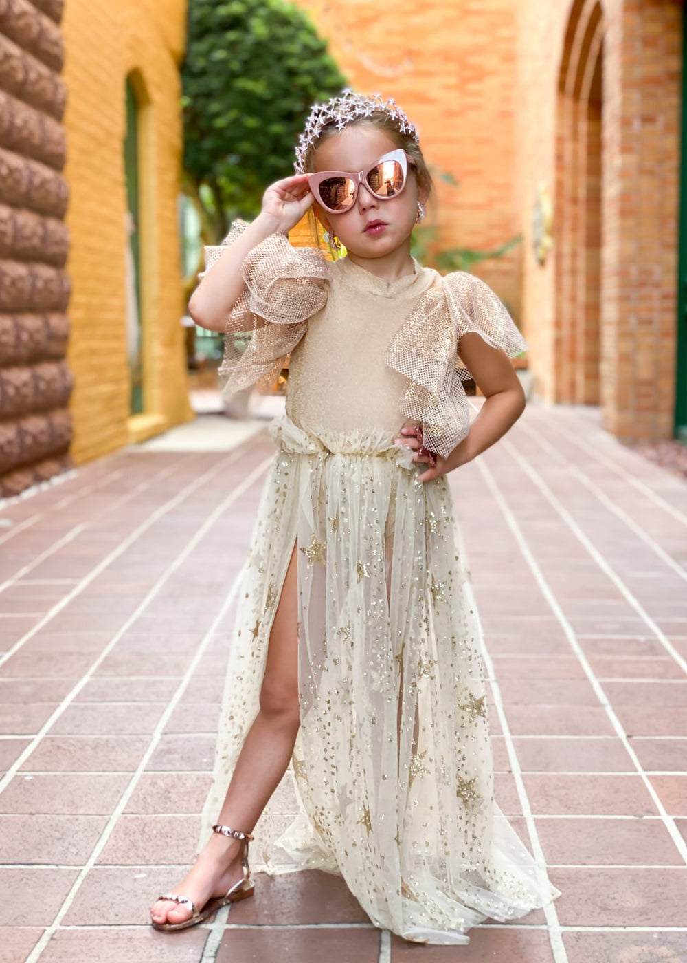 Kid's Aria Rose Gold Sandals - STYLED BY ALX COUTUREKid's Shoes