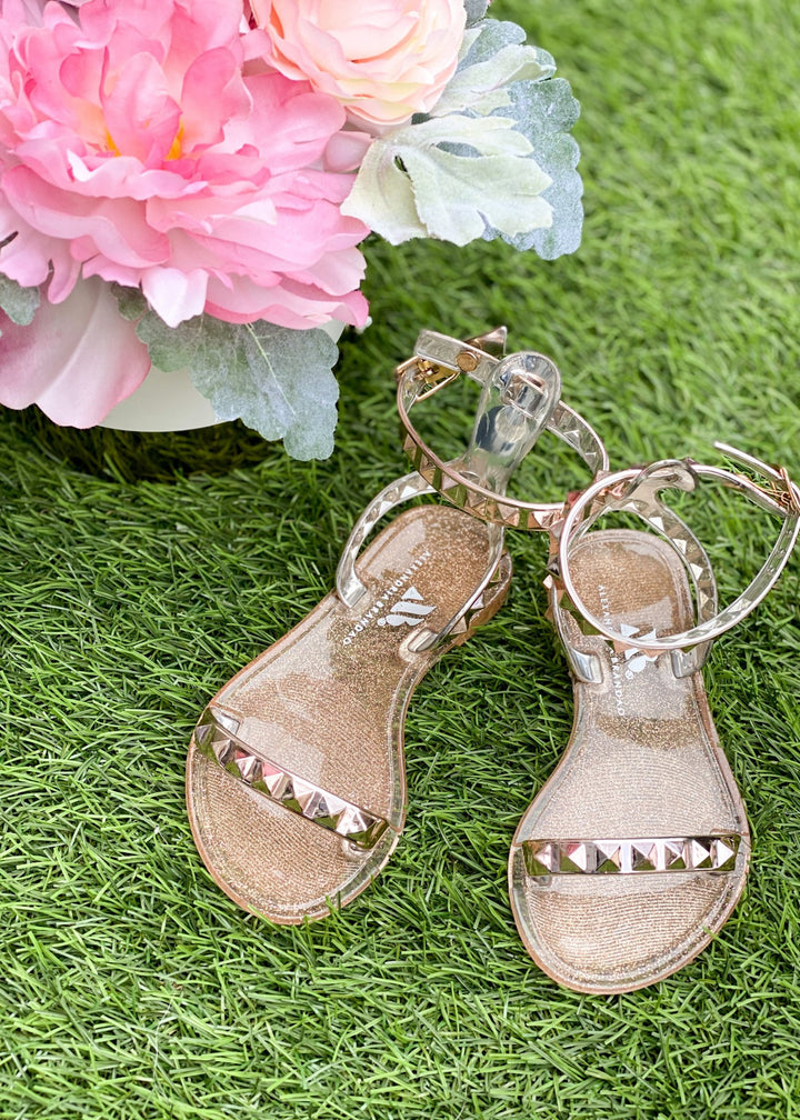 Kid's Aria Rose Gold Sandals - STYLED BY ALX COUTUREKid's Shoes