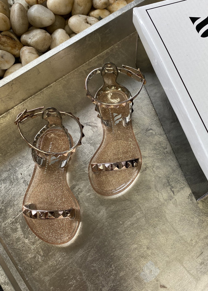 Kid's Aria Rose Gold Sandals - STYLED BY ALX COUTUREKid's Shoes