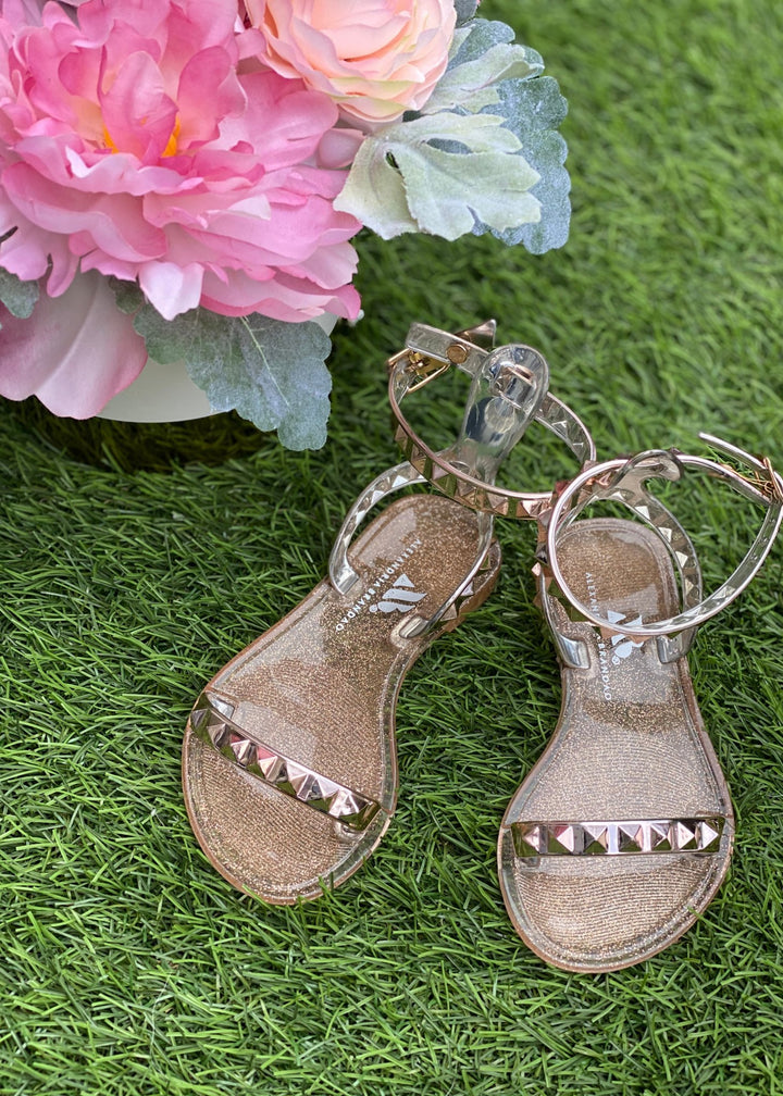 Kid's Aria Rose Gold Sandals - STYLED BY ALX COUTUREKid's Shoes