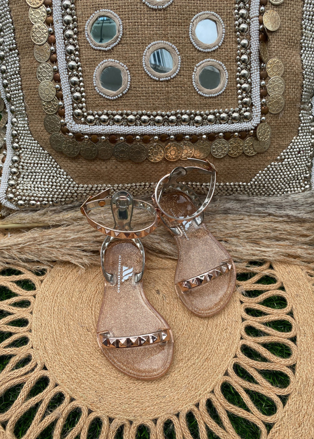 Kid's Aria Rose Gold Sandals - STYLED BY ALX COUTUREKid's Shoes