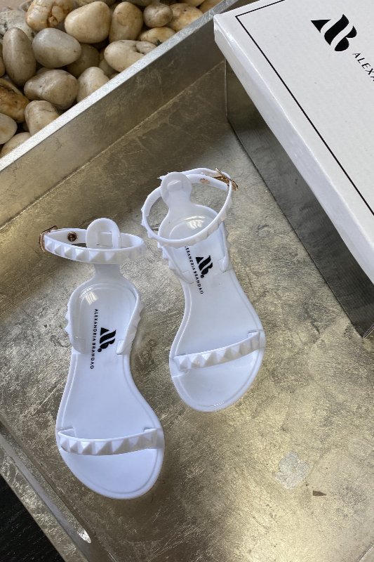Kid's Aria White Sandals - STYLED BY ALX COUTUREKid's Shoes