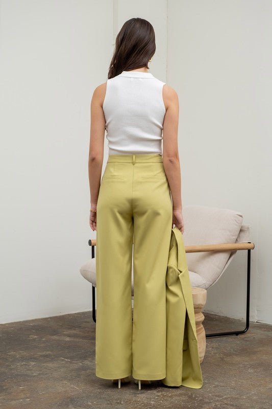 Kiwi High Waisted Wide Leg Slacks - STYLED BY ALX COUTUREPANTS