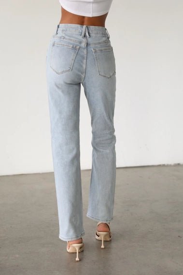 Light High Rise Straight Denim Jeans - STYLED BY ALX COUTUREPANTS