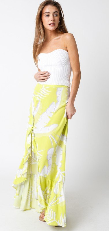 Lime Cream Tianna Maxi Skirt - STYLED BY ALX COUTURESKIRTS