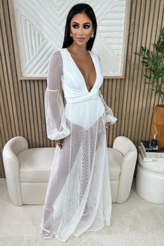 Mesh Summer Resort Maxi Dress STYLED BY ALX COUTURE