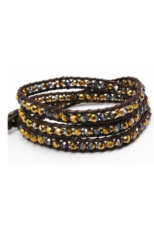 Metallic Gold Silver Clear Beads Bracelet - STYLED BY ALX COUTUREBracelets
