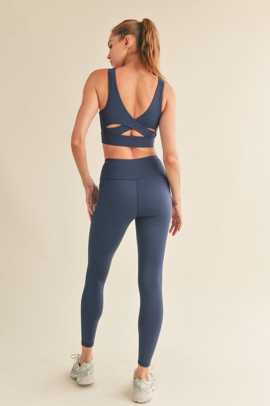 Midnight Blue Under Control Bra & Legging Set - STYLED BY ALX COUTUREOutfit Sets