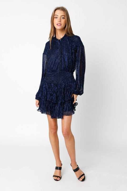 Navy Lottie Long Sleeve Dress - STYLED BY ALX COUTUREDRESS