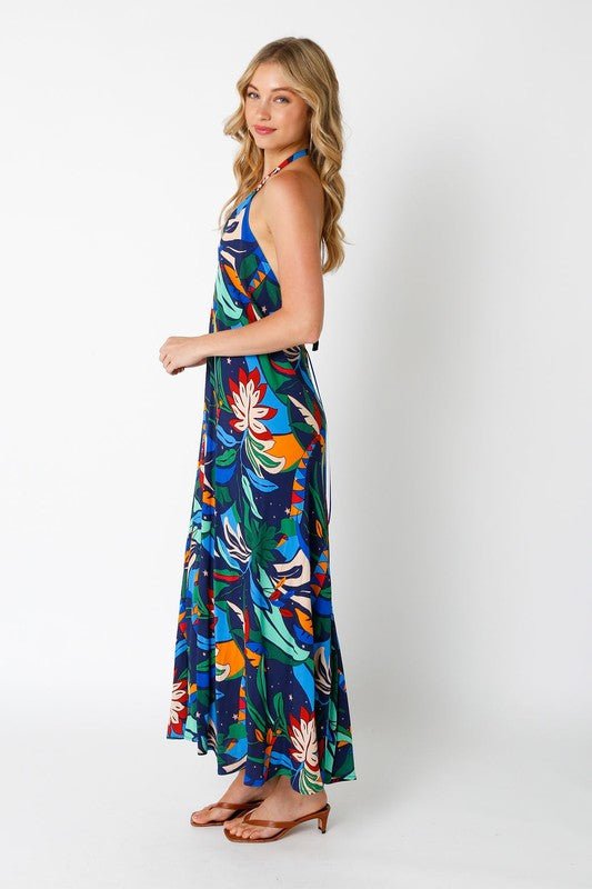 Navy Zuly Open Back Maxi Dress - STYLED BY ALX COUTUREDRESSES