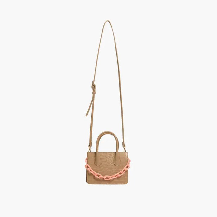 Nude Kenzie Chain Vegan Croc Crossbody - STYLED BY ALX COUTUREhandbags