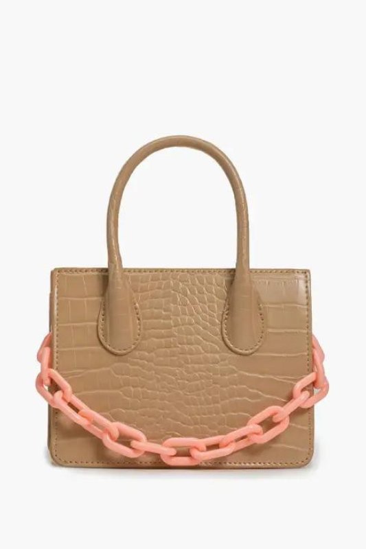 Nude Kenzie Chain Vegan Croc Crossbody - STYLED BY ALX COUTUREhandbags