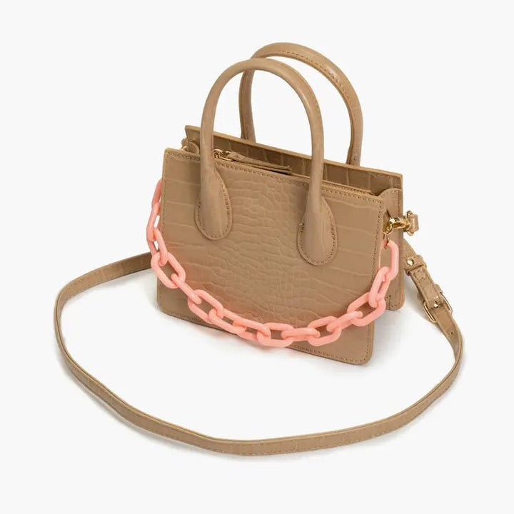 Nude Kenzie Chain Vegan Croc Crossbody - STYLED BY ALX COUTUREhandbags