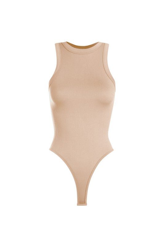Nude Tank Rib Bodysuit - STYLED BY ALX COUTUREShirts & Tops