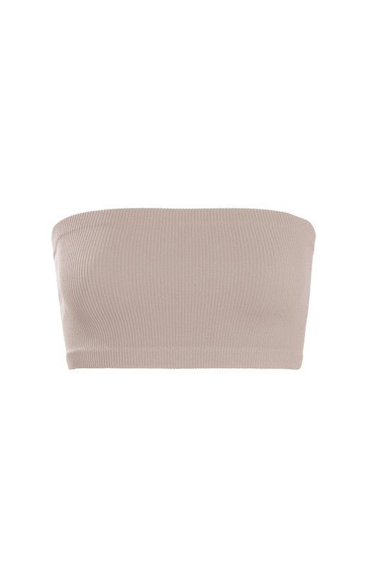 Nude Thick Ribbed Bandeau - STYLED BY ALX COUTUREShirts & Tops