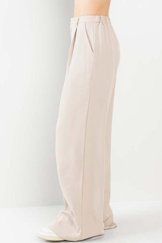 Nude Wide Leg Pants - STYLED BY ALX COUTUREPANTS