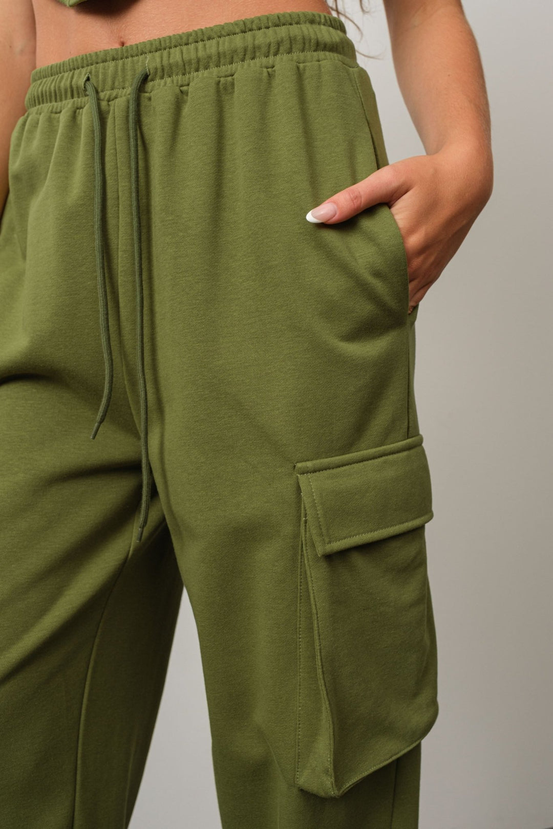 Olive French Terry Joggers - STYLED BY ALX COUTUREOutfit Sets