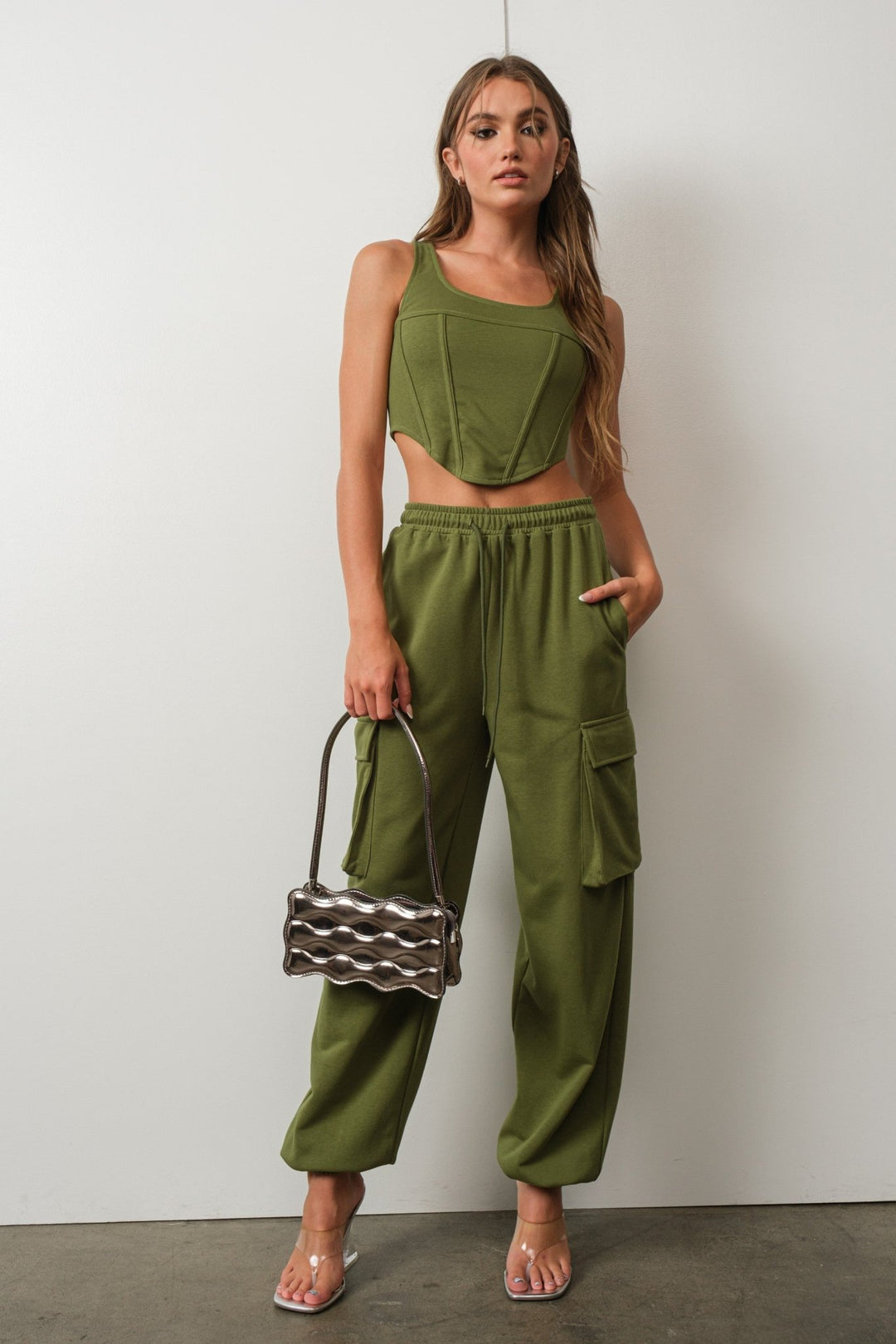 Olive French Terry Joggers - STYLED BY ALX COUTUREOutfit Sets