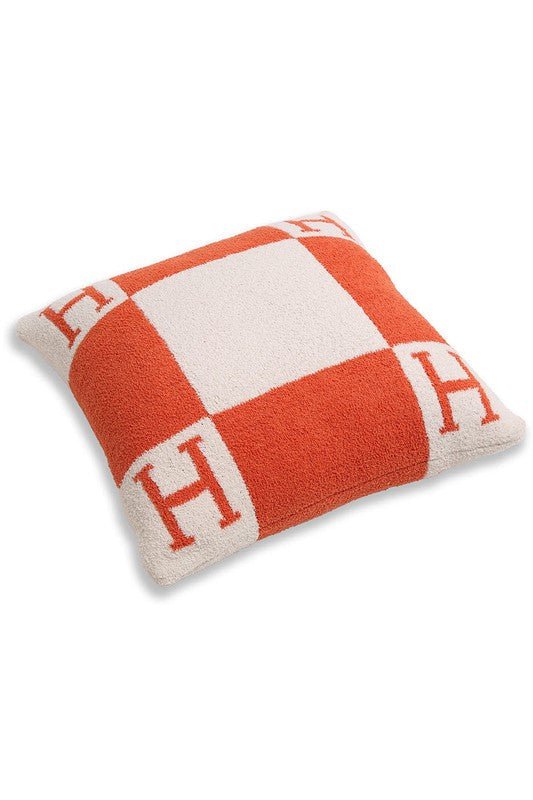 Orange H Patterned Cushion Cover *PRE* - STYLED BY ALX COUTURECUSHION