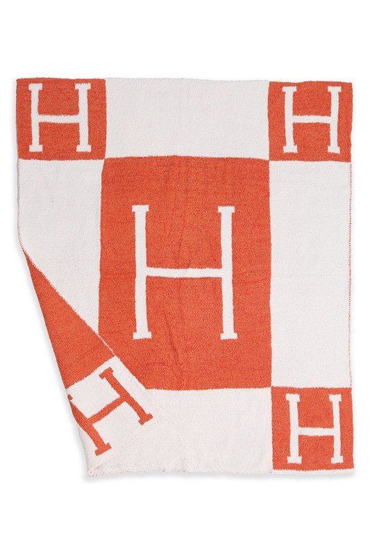 Orange Home Blanket Patterned Kids Blanket - STYLED BY ALX COUTUREBlankets