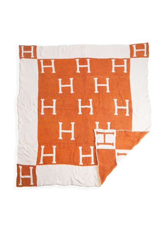 Orange Microfiber Cozy Home Blanket - STYLED BY ALX COUTUREBlankets