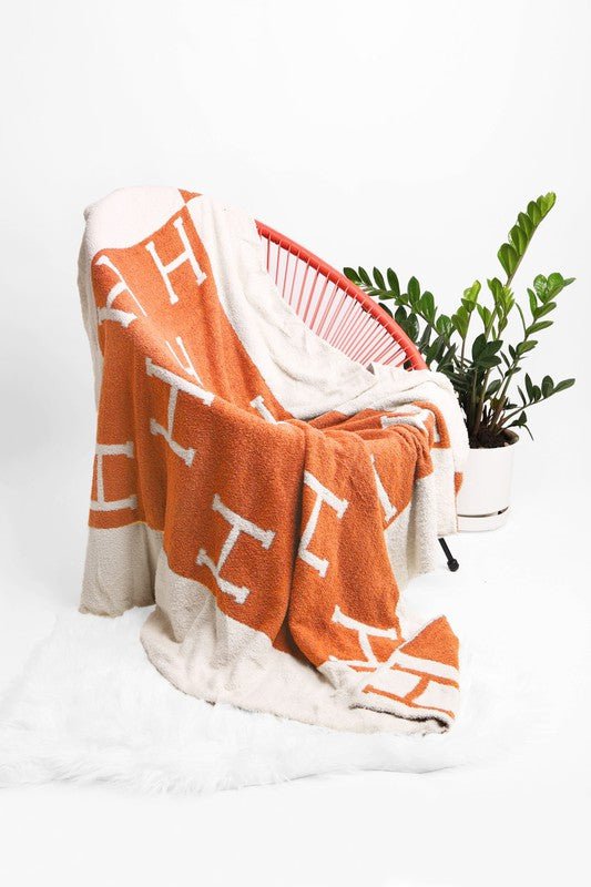 Orange Microfiber Cozy Home Blanket - STYLED BY ALX COUTUREBlankets