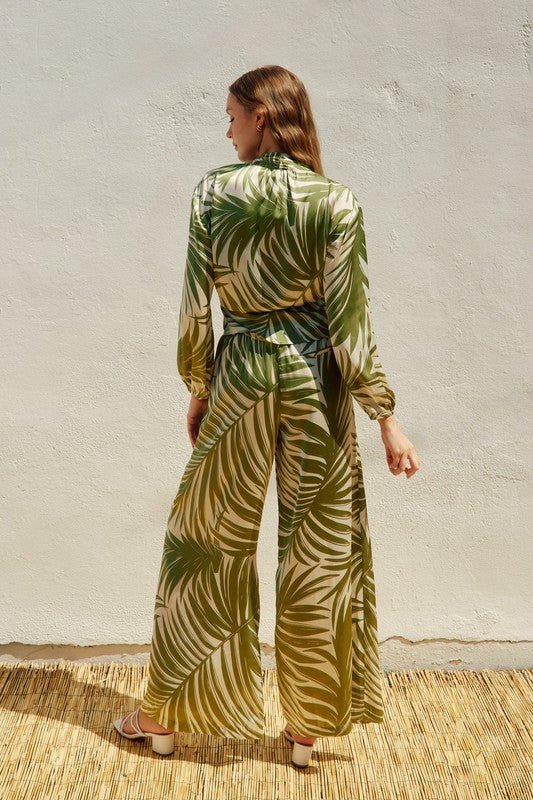 Palm Fronds Wide Leg Pull On Pants *PRE* - STYLED BY ALX COUTUREPANTS