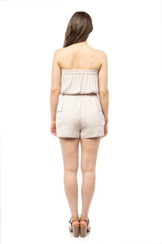 Papyrus Bandeau Cargo Romper - STYLED BY ALX COUTUREJumpsuits & Rompers