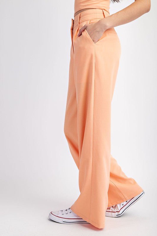 Peach Double Waist Trousers *PRE* - STYLED BY ALX COUTUREPANTS