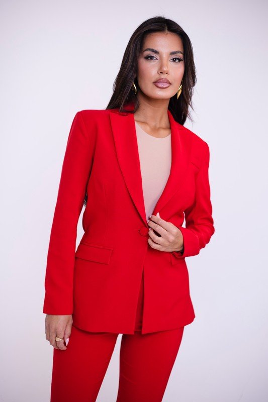 Red Ansel Red Pant Blazer Set - STYLED BY ALX COUTUREOutfit Sets