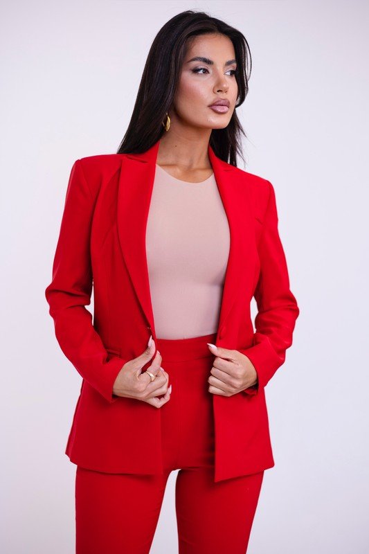 Red Ansel Red Pant Blazer Set - STYLED BY ALX COUTUREOutfit Sets