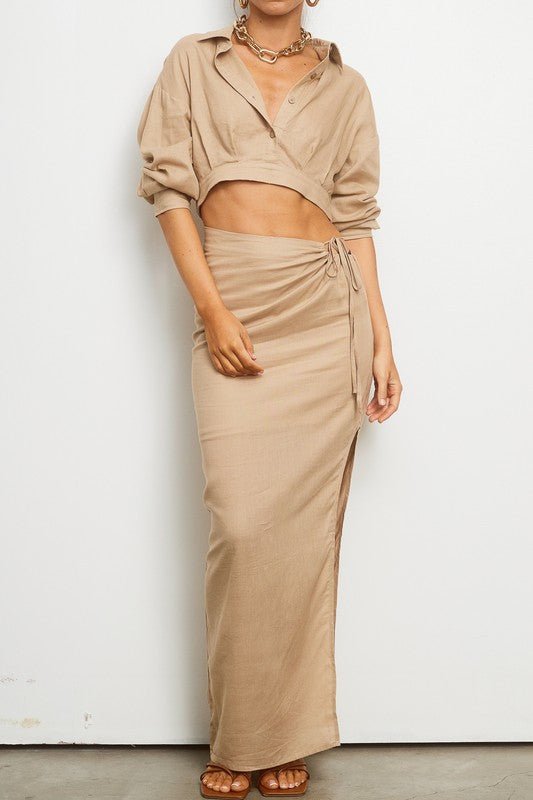 Sand Margot Skirt Set - STYLED BY ALX COUTUREOutfit Sets