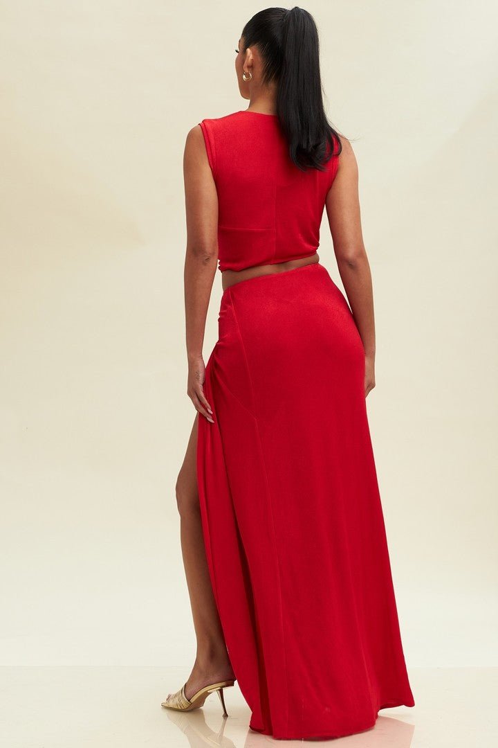 Slinky Twist Cutout Maxi Dress - STYLED BY ALX COUTUREDRESSES