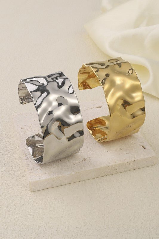 Stainless Steel Wide Cuff Bracelet - STYLED BY ALX COUTUREBRACELET