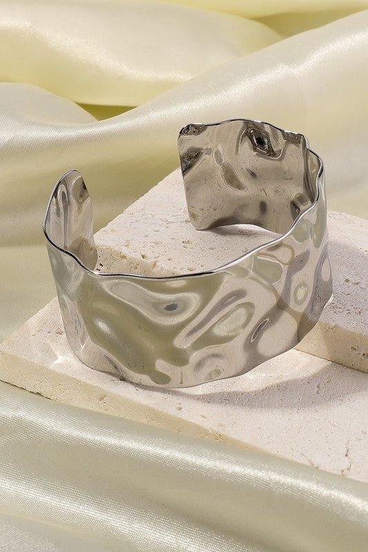 Stainless Steel Wide Cuff Bracelet - STYLED BY ALX COUTUREBRACELET