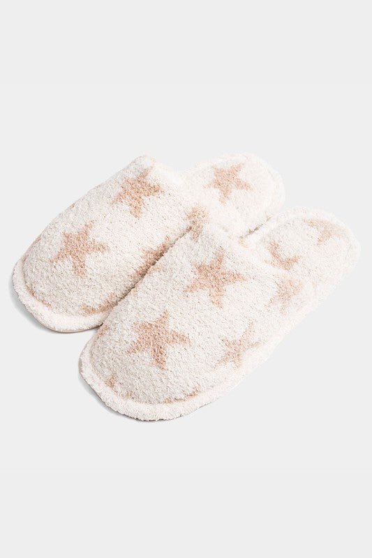 Star Print Soft Home Indoor Floor Slippers - STYLED BY ALX COUTURESLIPPERS