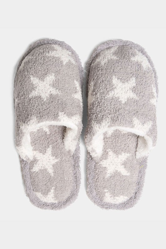 Star Print Soft Home Indoor Floor Slippers - STYLED BY ALX COUTURESLIPPERS