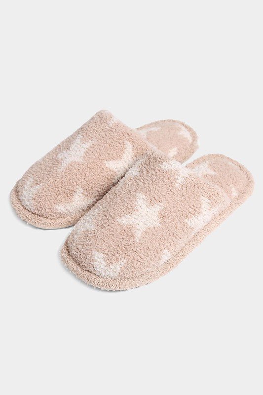 Star Print Soft Home Indoor Floor Slippers - STYLED BY ALX COUTURESLIPPERS