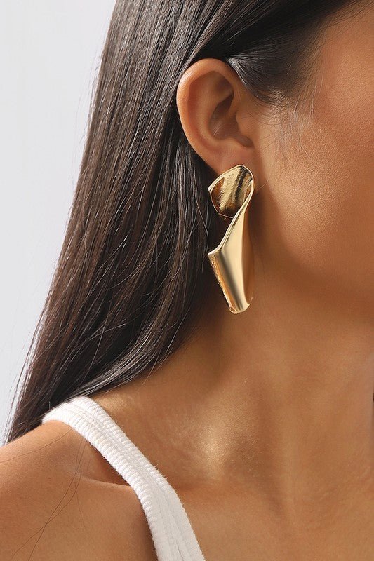 Statement Irregular Twisted Dangle Earrings - STYLED BY ALX COUTUREEARRINGS