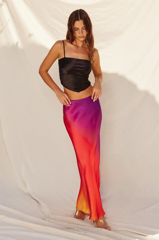 Sunset Cosmo Ombre Maxi Skirt - STYLED BY ALX COUTURESKIRTS