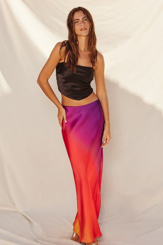 Sunset Cosmo Ombre Maxi Skirt - STYLED BY ALX COUTURESKIRTS