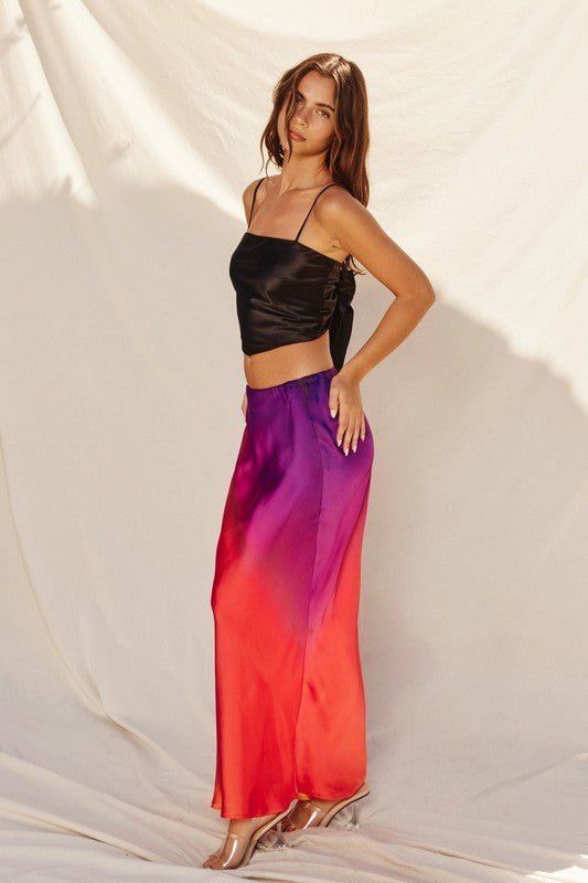 Sunset Cosmo Ombre Maxi Skirt - STYLED BY ALX COUTURESKIRTS