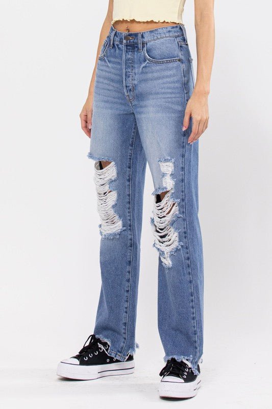 Super High Rise Distressed Dad Jean - STYLED BY ALX COUTUREPants