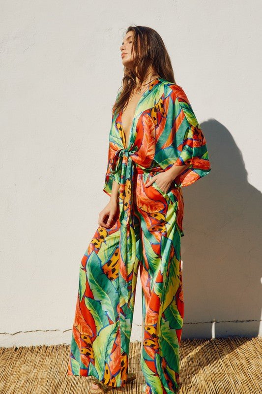 Tropical Macaw Wide Leg Pull On Pants *PRE* - STYLED BY ALX COUTUREPANTS