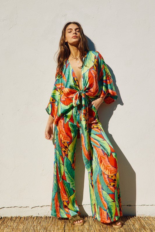 Tropical Macaw Wide Leg Pull On Pants *PRE* - STYLED BY ALX COUTUREPANTS