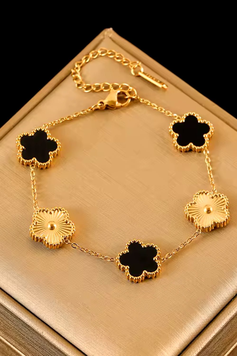 Two Tone Gold Flower Clover Bracelets - STYLED BY ALX COUTUREBRACELET