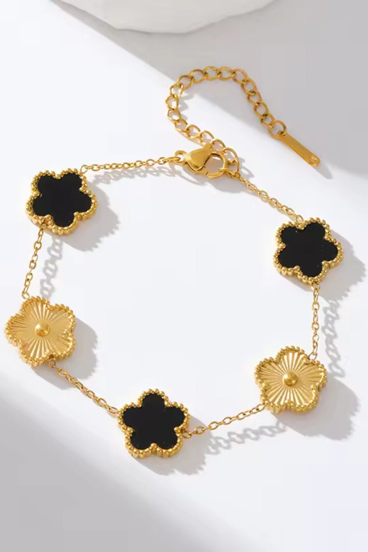 Two Tone Gold Flower Clover Bracelets - STYLED BY ALX COUTUREBRACELET